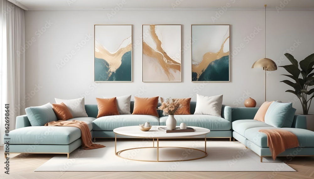 Photo interior modern design room 3d illustration Photo interior modern design room 3d illustration