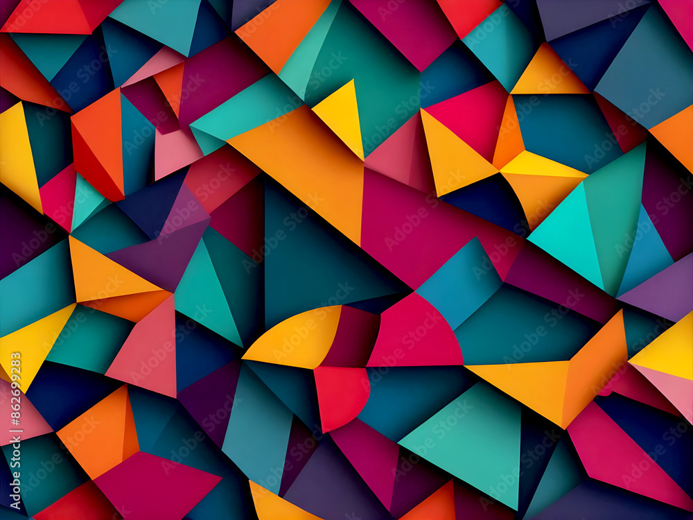colorful abstract geometric background from the modern spectrum. Ai generated