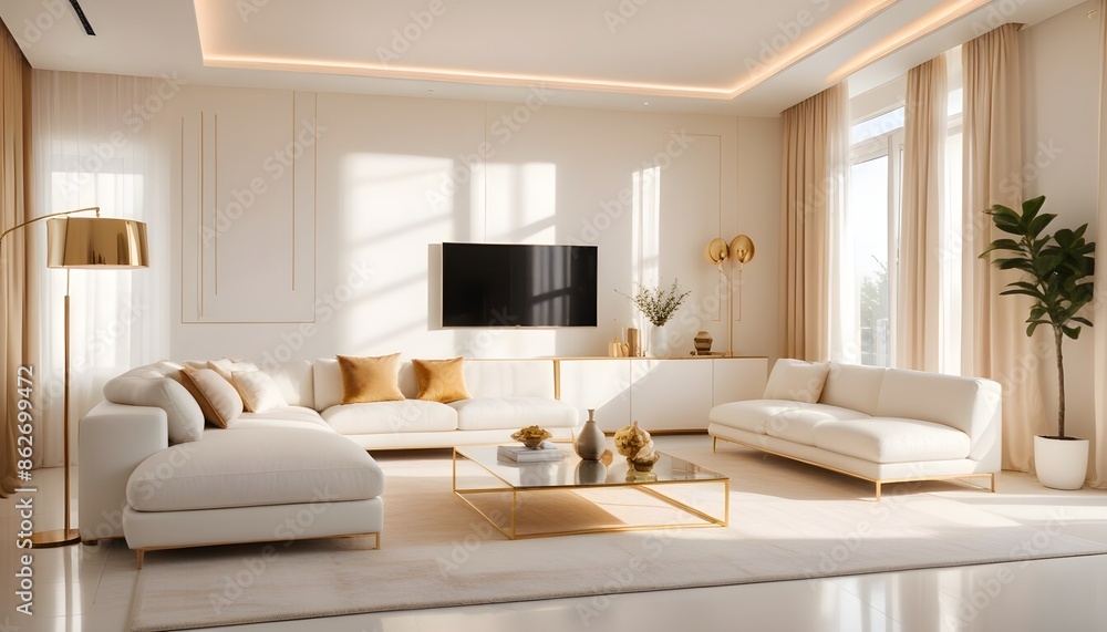 Photo interior modern design room 3d illustration Photo interior modern design room 3d illustration
