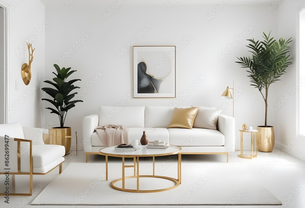 Photo interior modern design room 3d illustration Photo interior modern design room 3d illustration