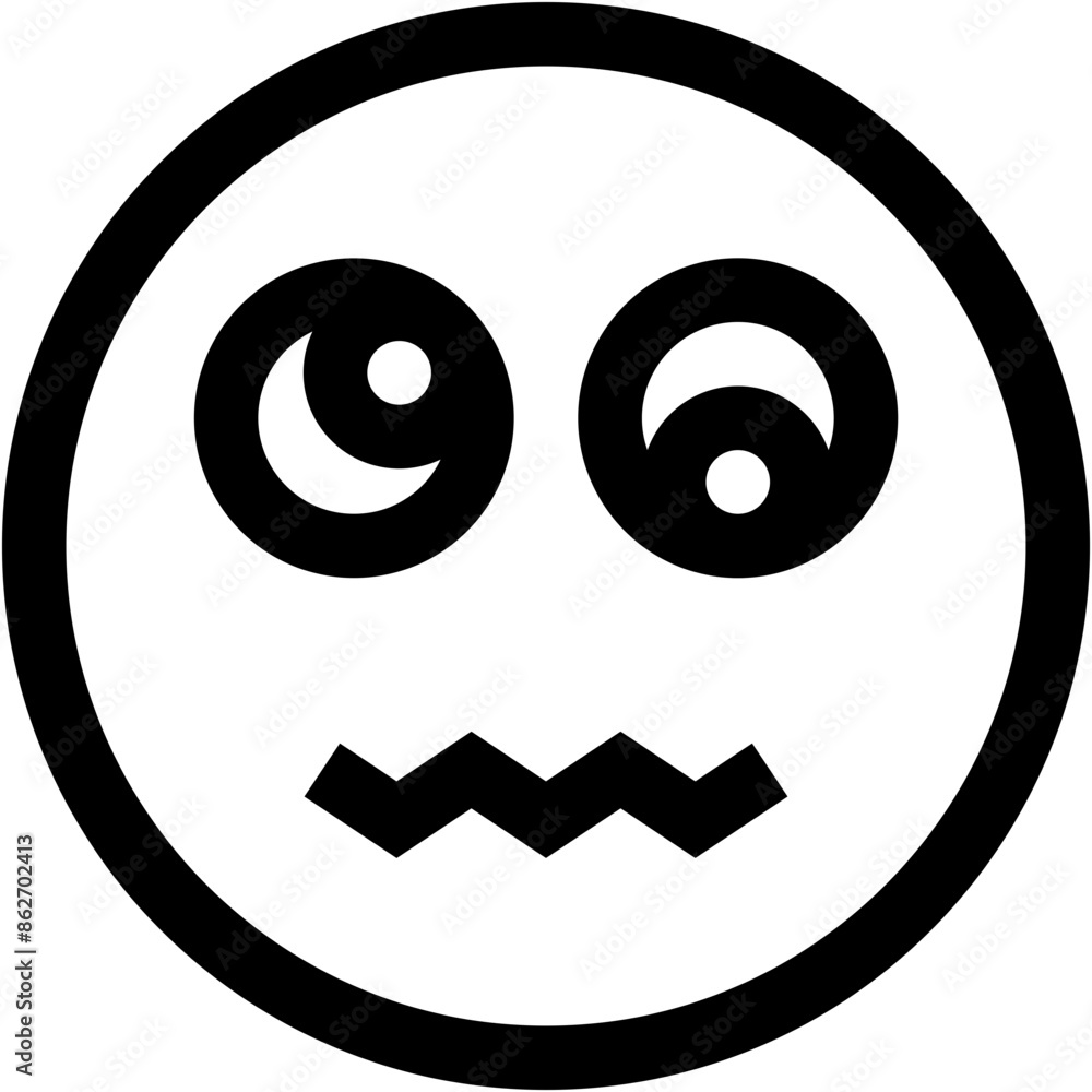 Vector Icon dizzy, emoji, emotion, smiley, feelings Vector Icon dizzy, emoji, emotion, smiley, feelings