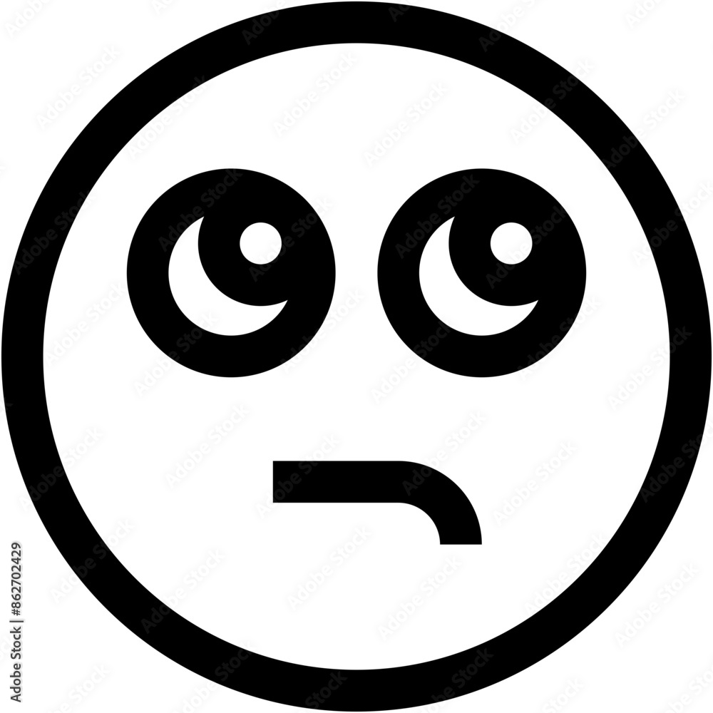Vector Icon thinking, emoji, emotion, smiley, feelings Vector Icon thinking, emoji, emotion, smiley, feelings