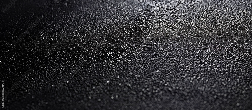 Obraz premium Background with a textured black sandpaper surface for a copy space image.