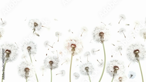 Dandelion Wishes: A Scattered Symphony of White