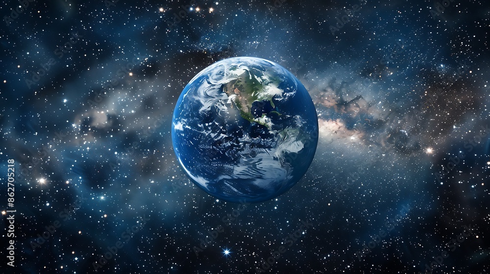 Planet earth in outer space Planet earth in outer space
