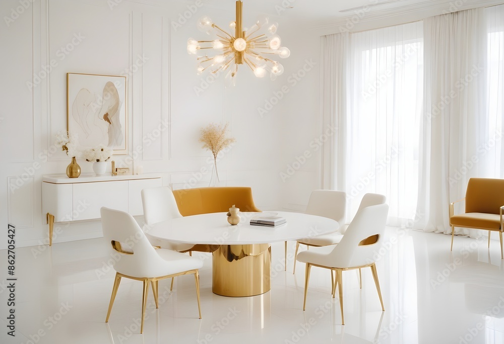 Fototapeta premium Photo interior modern design room 3d illustration