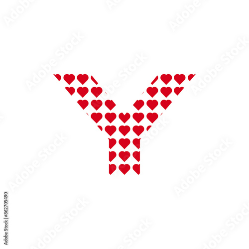 Initial Y Lovely Pattern Simple Modern Creative Design Icon Logo