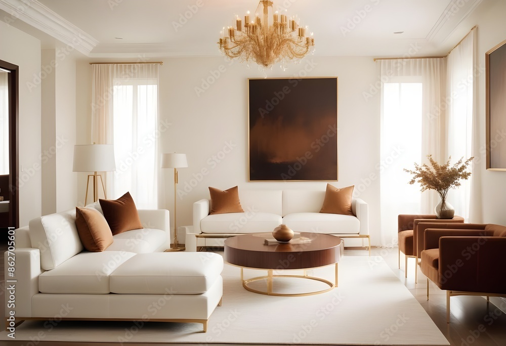 Fototapeta premium Photo interior modern design room 3d illustration