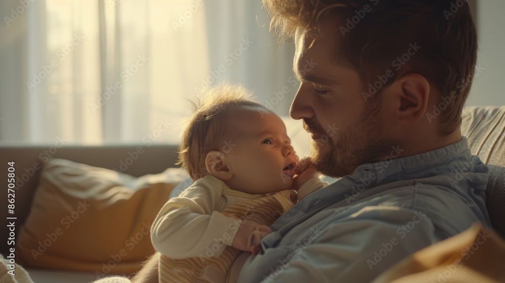 The Father Holding Baby The Father Holding Baby
