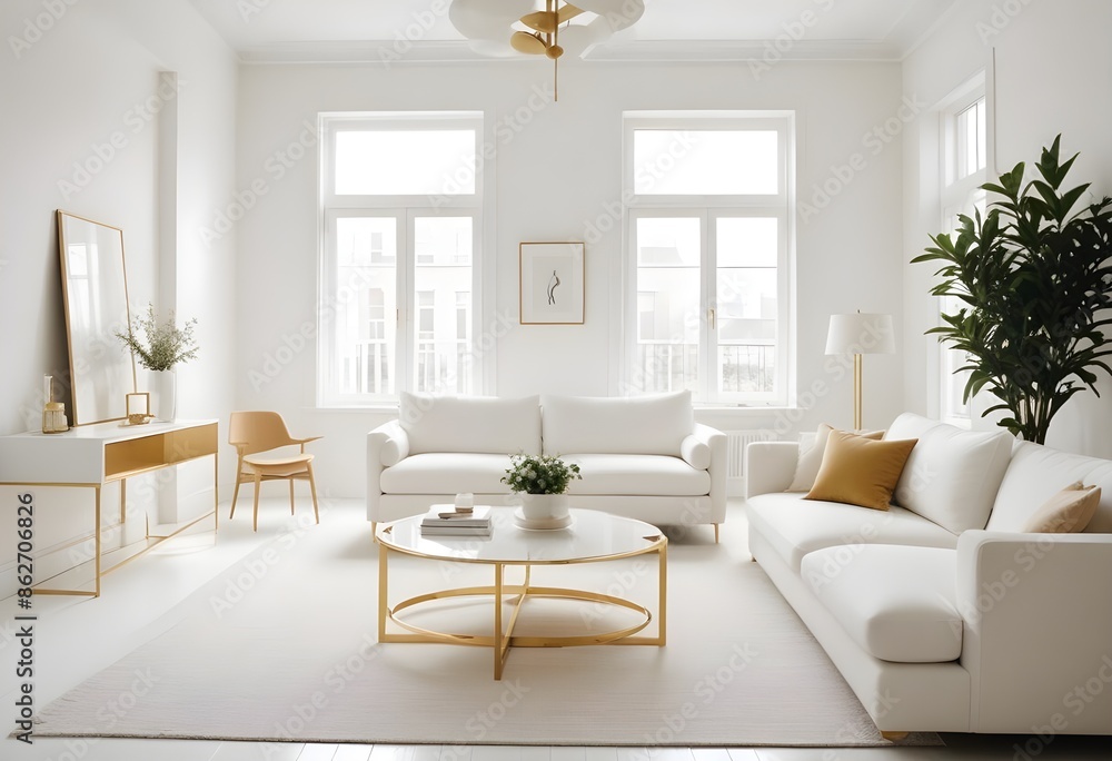 Fototapeta premium Photo interior modern design room 3d illustration