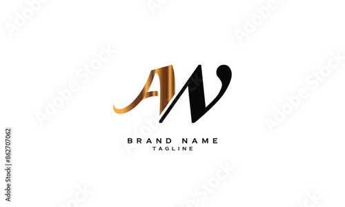 AWN, ANW, WAN, WNA, NWA, NAW, AW, WA, AN, NA, Abstract initial monogram letter alphabet logo design photo