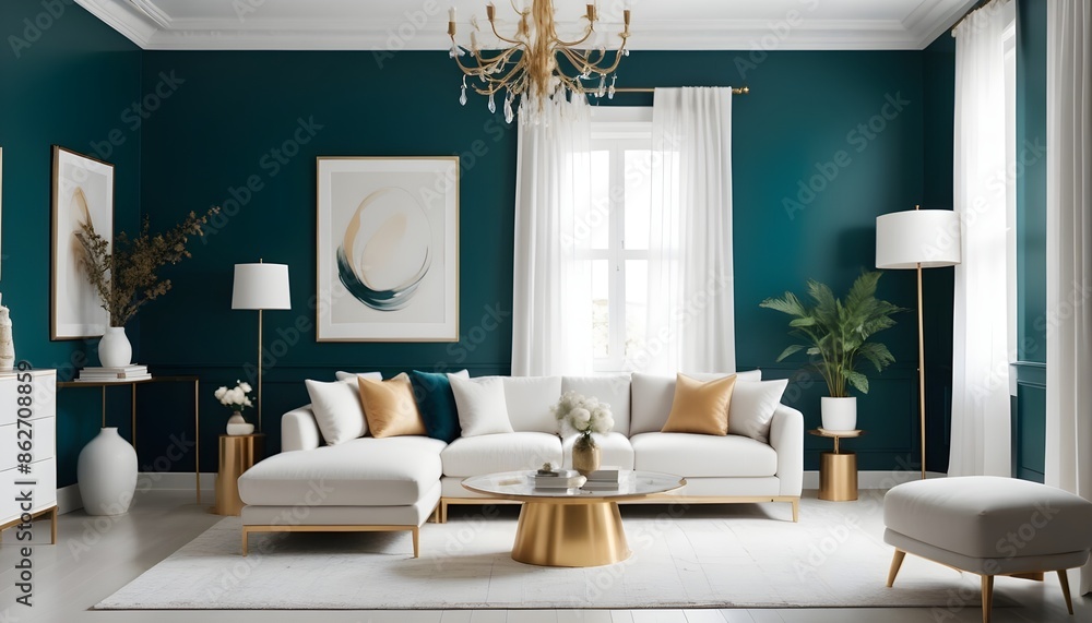 Photo interior modern design room 3d illustration Photo interior modern design room 3d illustration