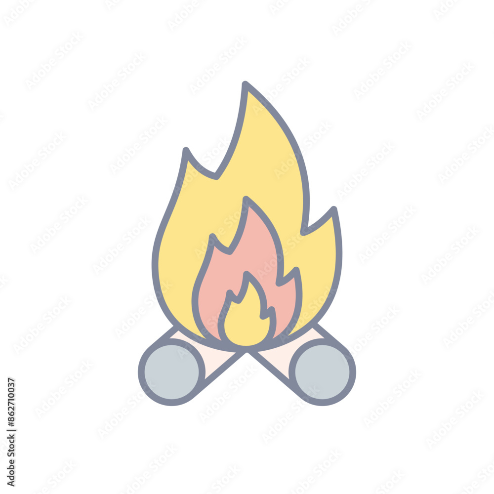 Bonfire vector icon Bonfire vector icon