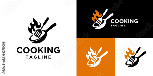 Design template of cooking logo.
Restaurant, hot, chef. Symbol icon vector EPS 10.