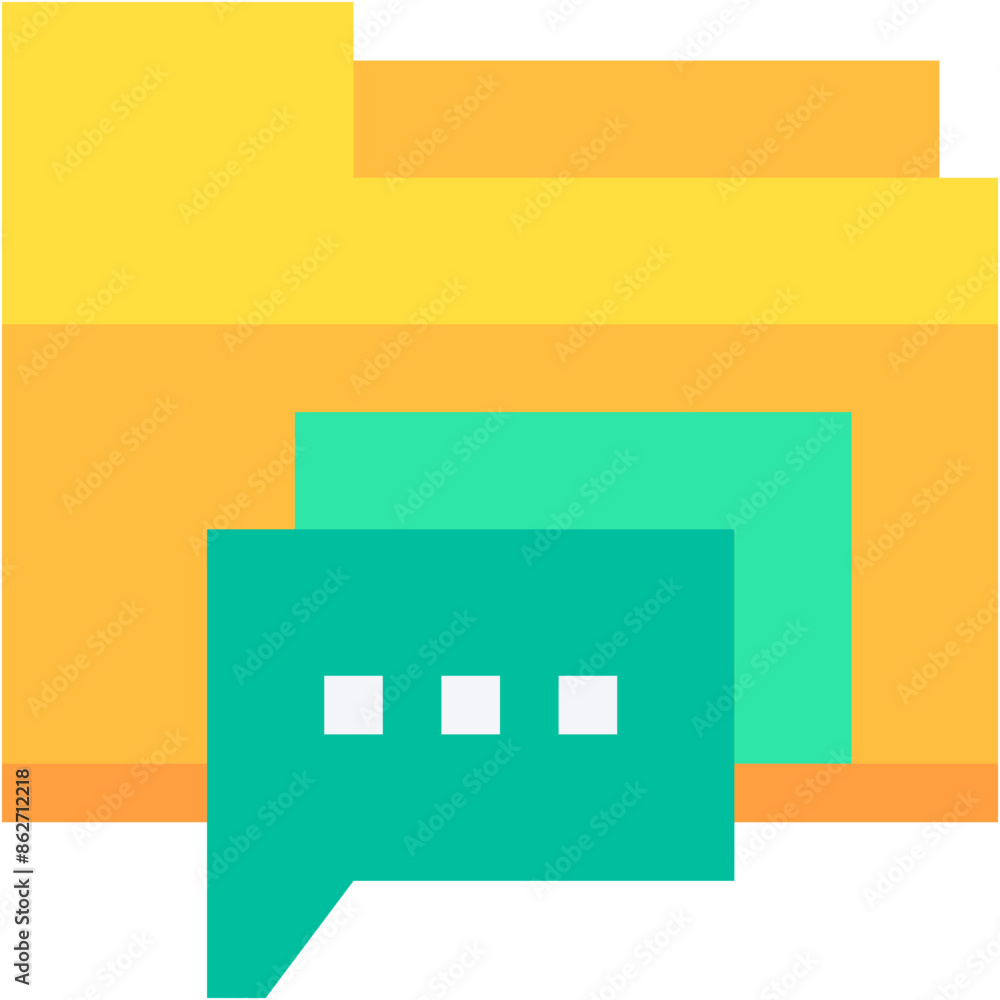 Vector Icon chat, folder, files and folders, storage, data Vector Icon chat, folder, files and folders, storage, data