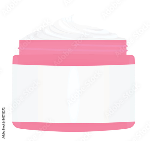 Face cream mask template. vector