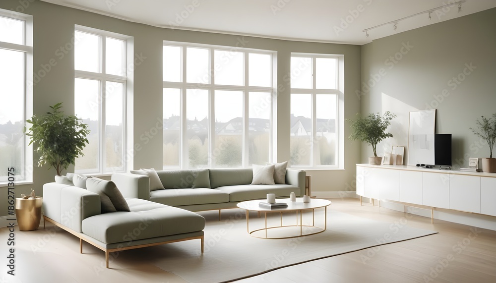 Fototapeta premium Photo interior modern design room 3d illustration