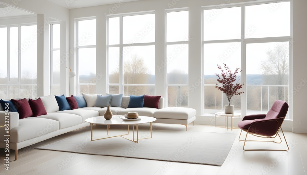 Fototapeta premium Photo interior modern design room 3d illustration