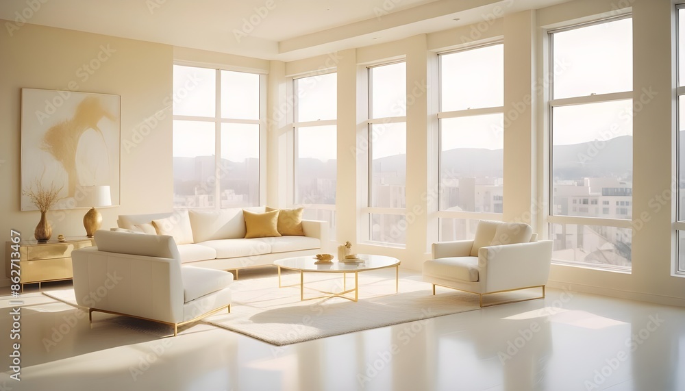Photo interior modern design room 3d illustration Photo interior modern design room 3d illustration