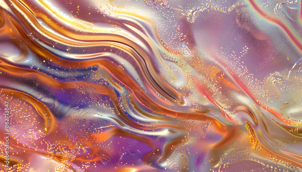 Fototapeta premium Abstract Iridescent Wave Patterns