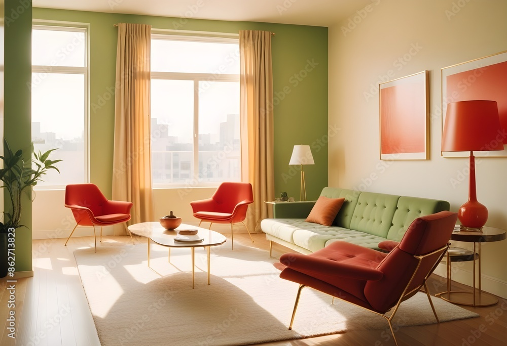 Fototapeta premium Photo interior modern design room 3d illustration