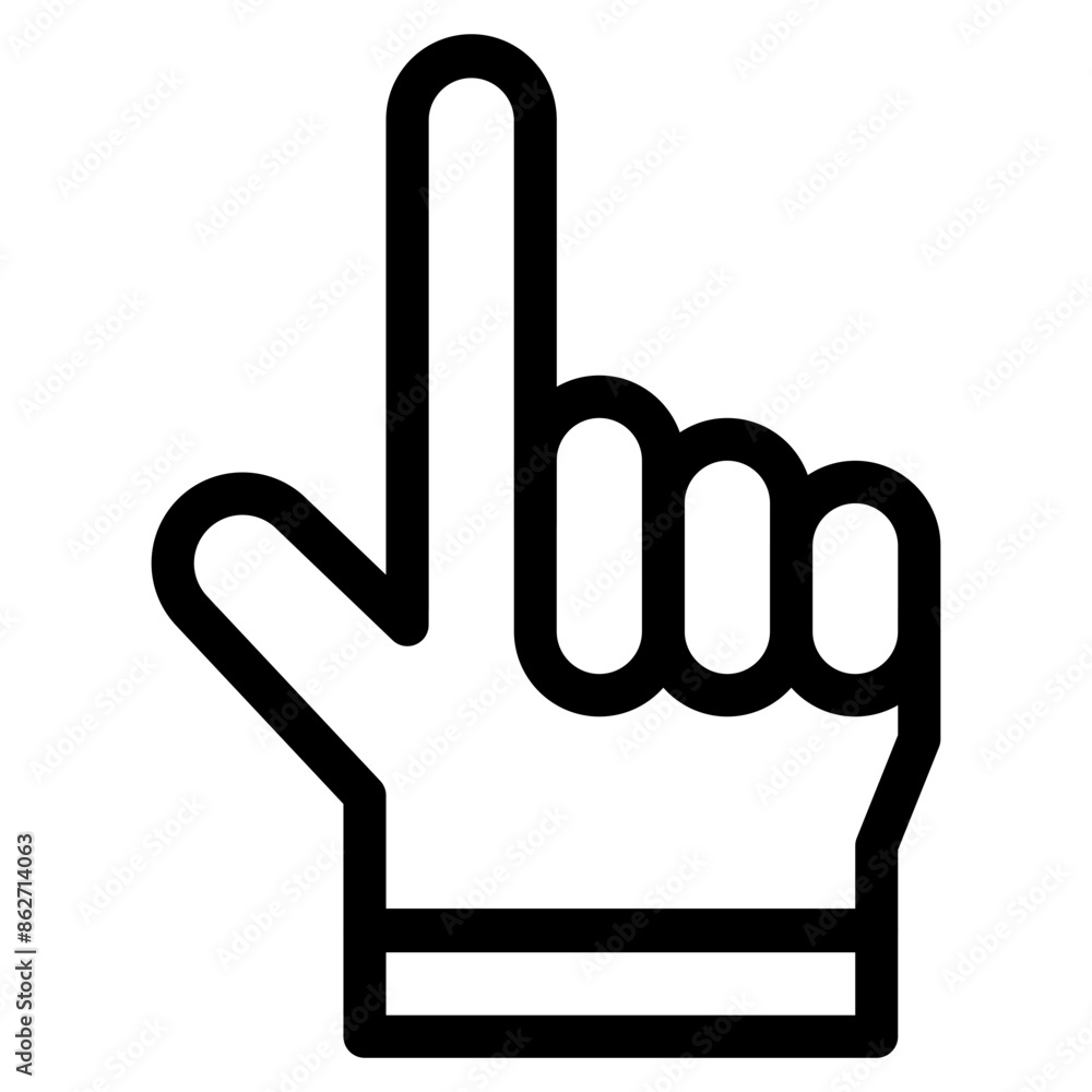 Vector Icon one, hand, hands and gestures, gestures, sign Vector Icon one, hand, hands and gestures, gestures, sign