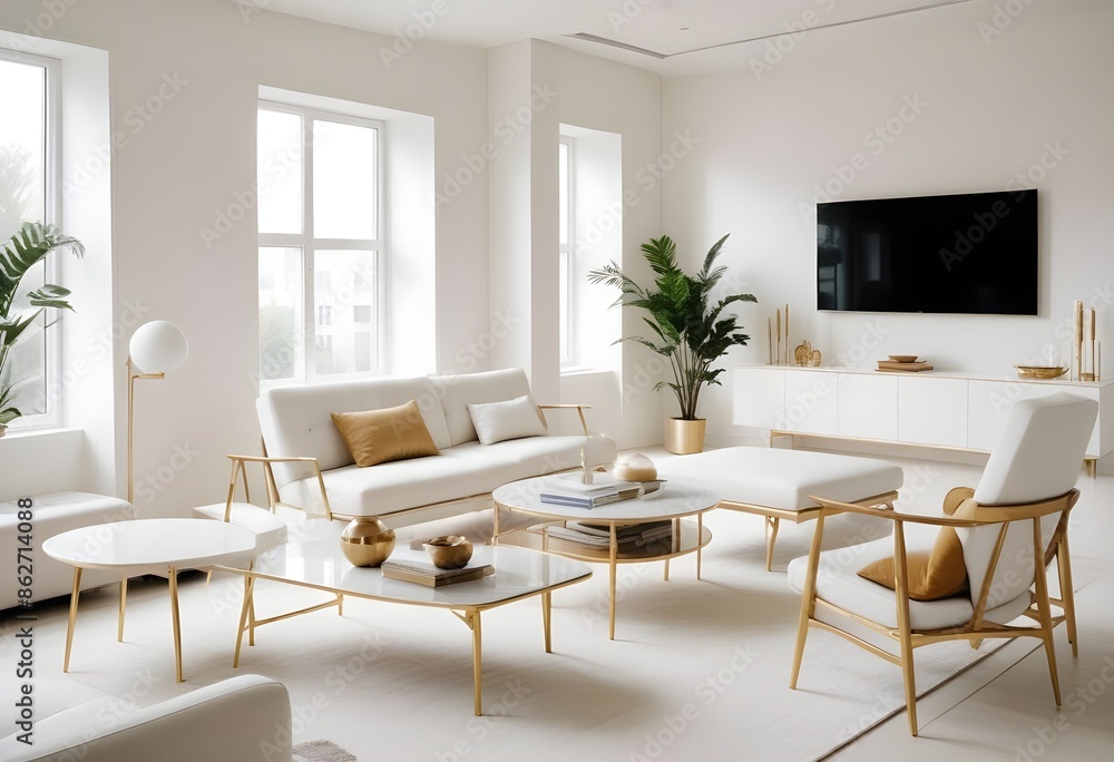 Photo interior modern design room 3d illustration Photo interior modern design room 3d illustration