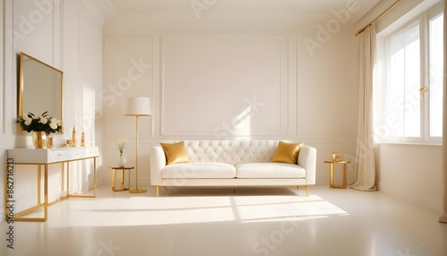 Photo interior modern design room 3d illustration