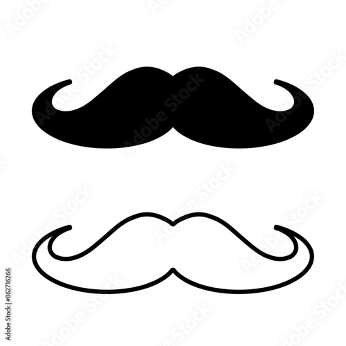 Italy mustache icon. Simple illustration of italy mustache vector icon for web
