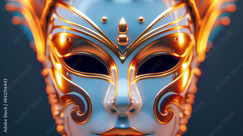 Naklejka premium carnival mask on black