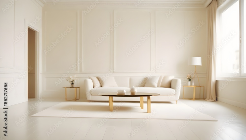 Fototapeta premium Photo interior modern design room 3d illustration