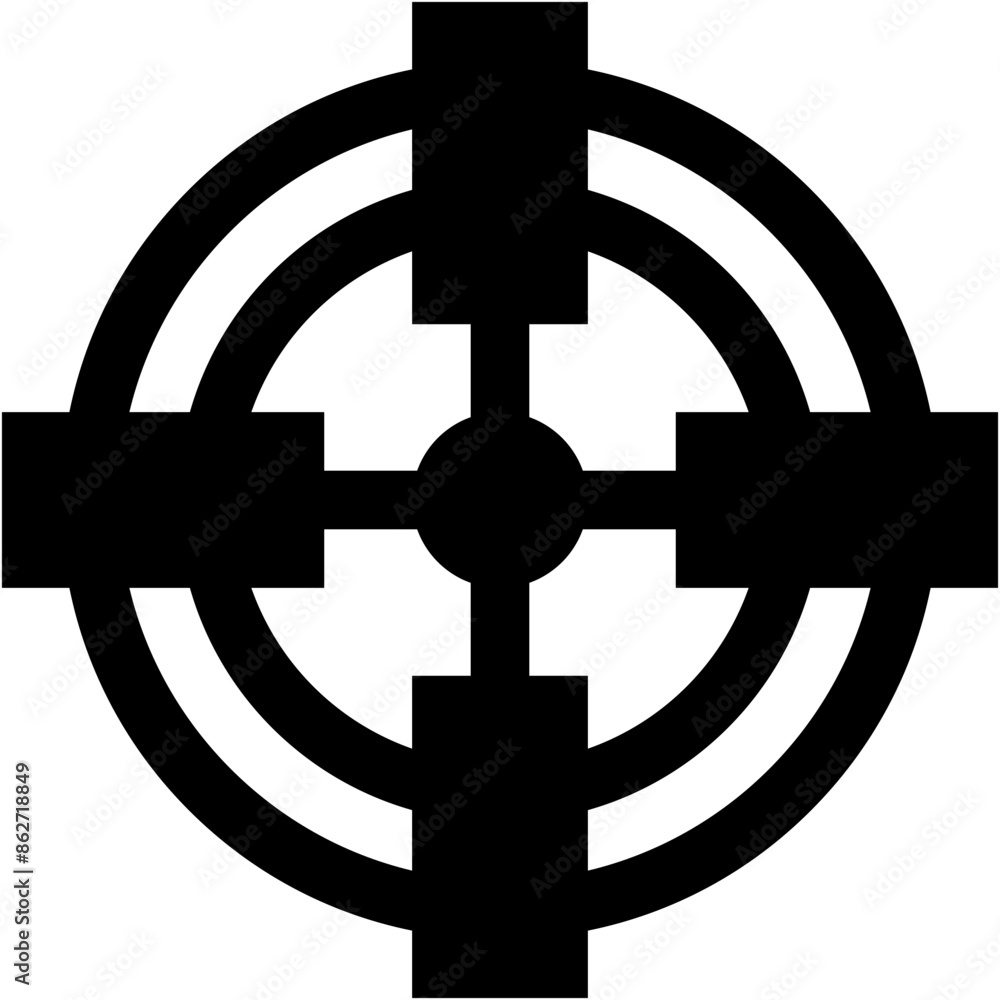 Vector Icon target, sniper, circular target, maps and location, looking Vector Icon target, sniper, circular target, maps and location, looking