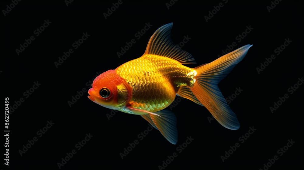 goldfish in dark background goldfish in dark background