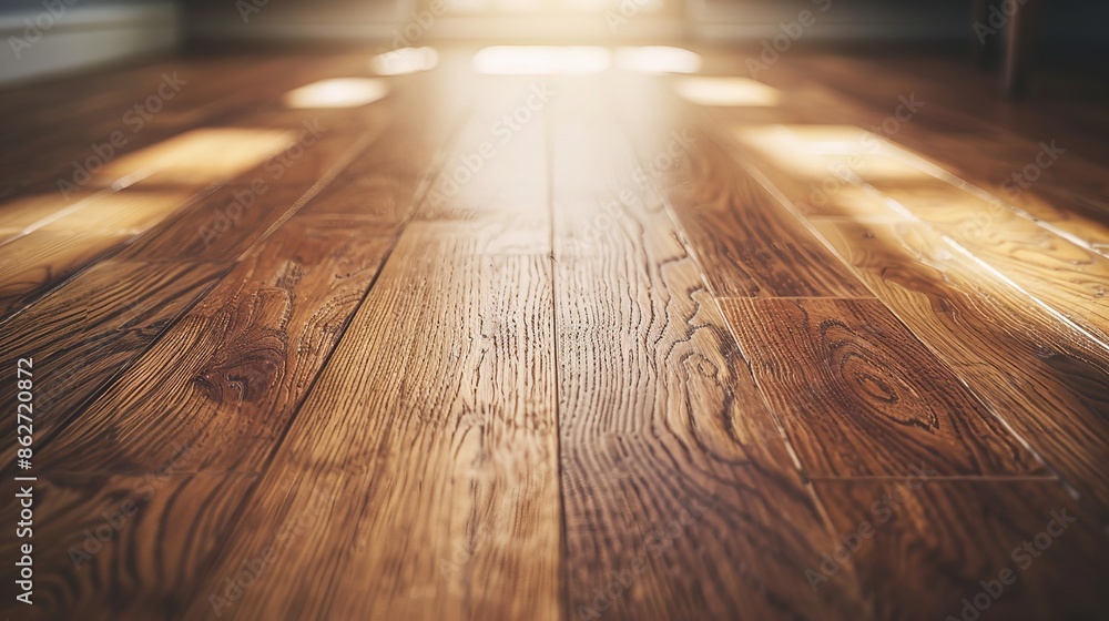 Sunlit Modern Room with Detailed Wooden Flooring Sunlit Modern Room with Detailed Wooden Flooring