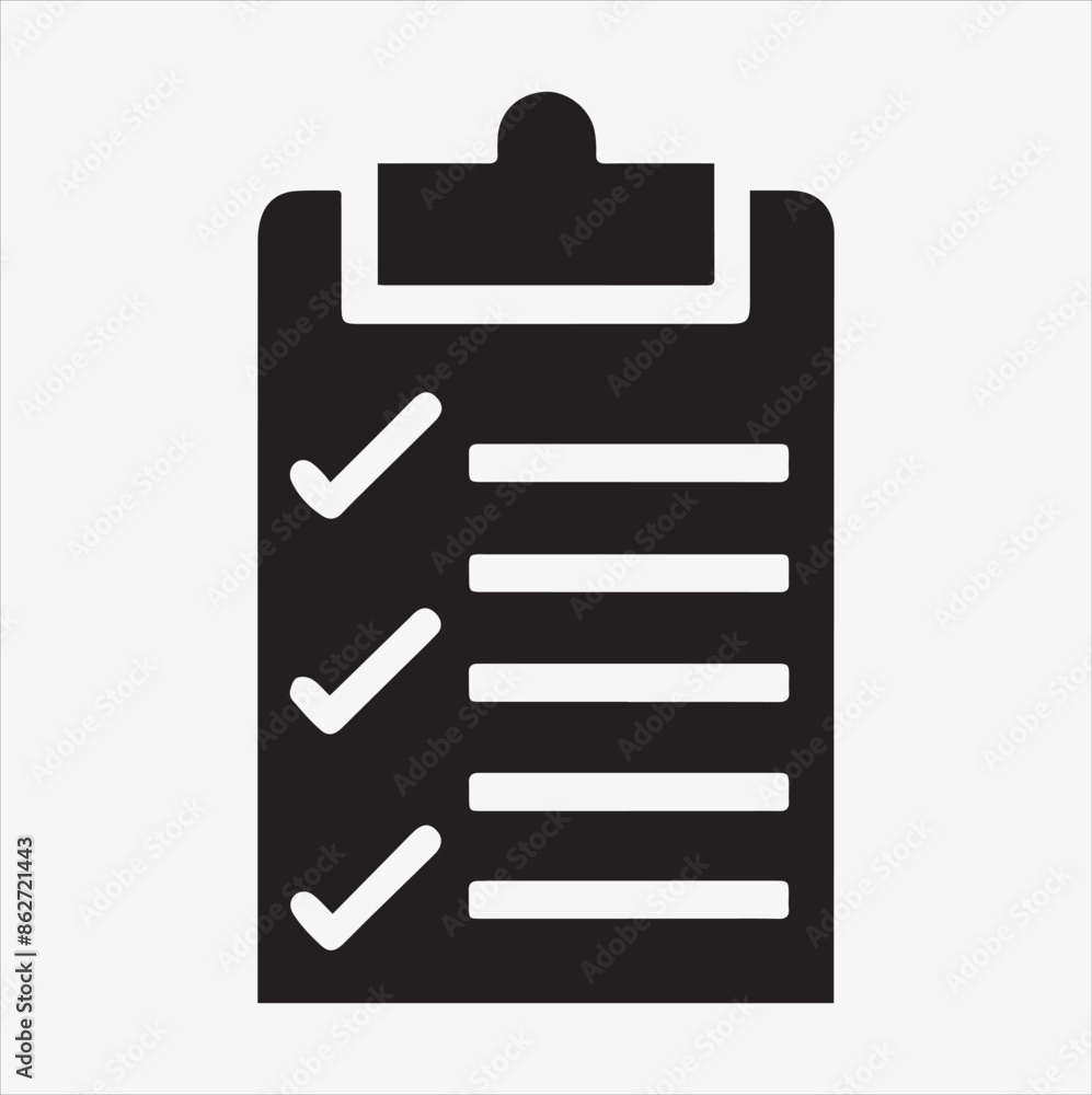 Notepad silhouette vector on a White Background Notepad silhouette vector on a White Background