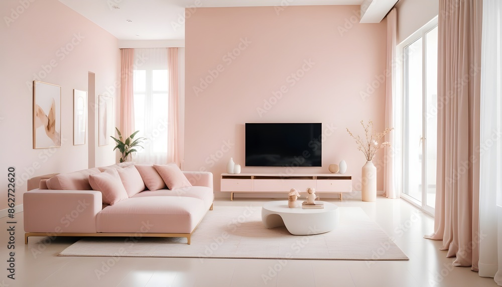 Fototapeta premium Photo interior modern design room 3d illustration