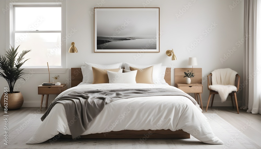 Photo interior modern design room 3d illustration Photo interior modern design room 3d illustration