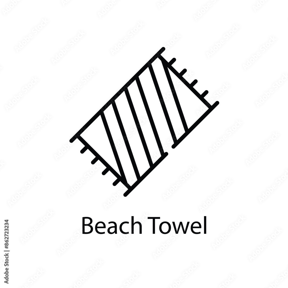 Beach Towel vector icon Beach Towel vector icon