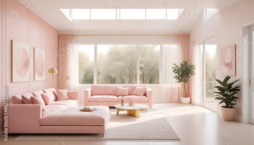 Photo interior modern design room 3d illustration