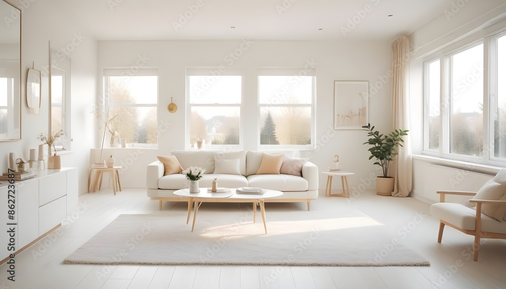 Photo interior modern design room 3d illustration Photo interior modern design room 3d illustration