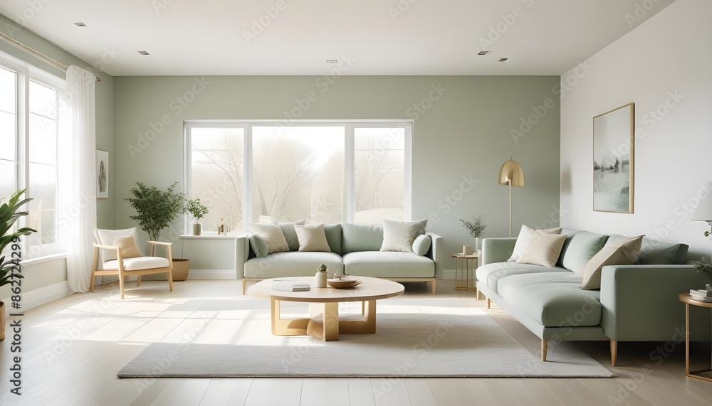 Fototapeta premium Photo interior modern design room 3d illustration