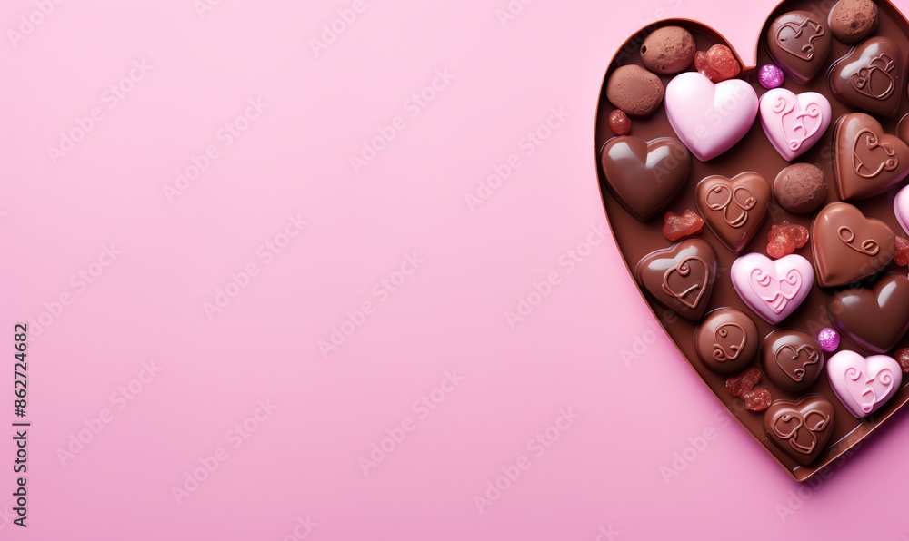 Heart-Shaped Chocolate Box for Valentine's Day Heart-Shaped Chocolate Box for Valentine's Day