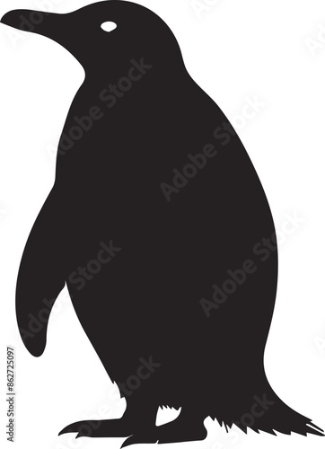 penguin silhouette vector