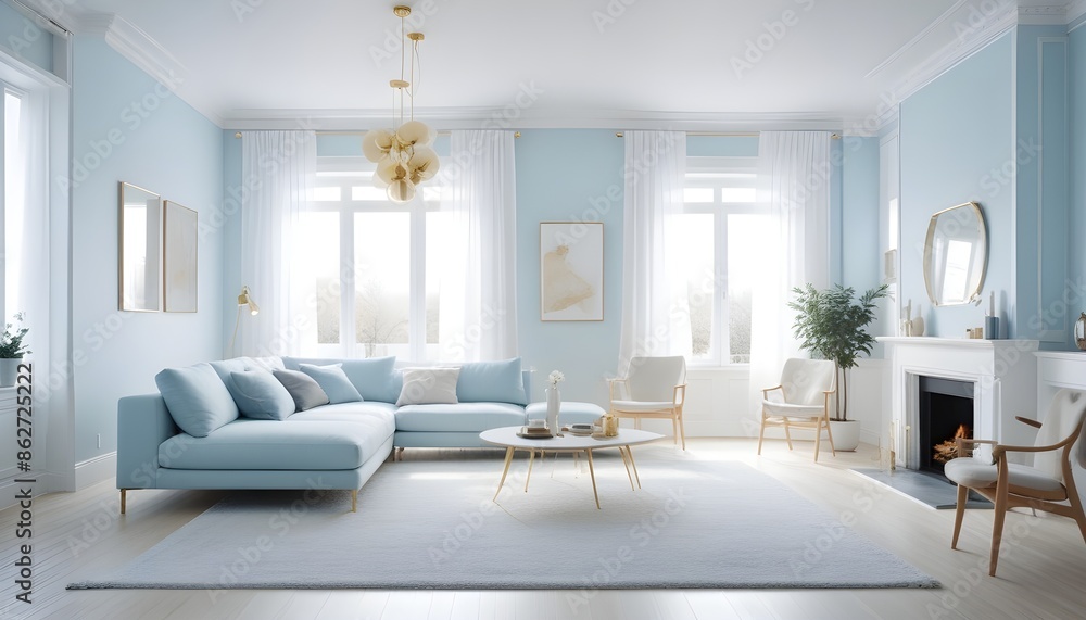 Fototapeta premium Photo interior modern design room 3d illustration