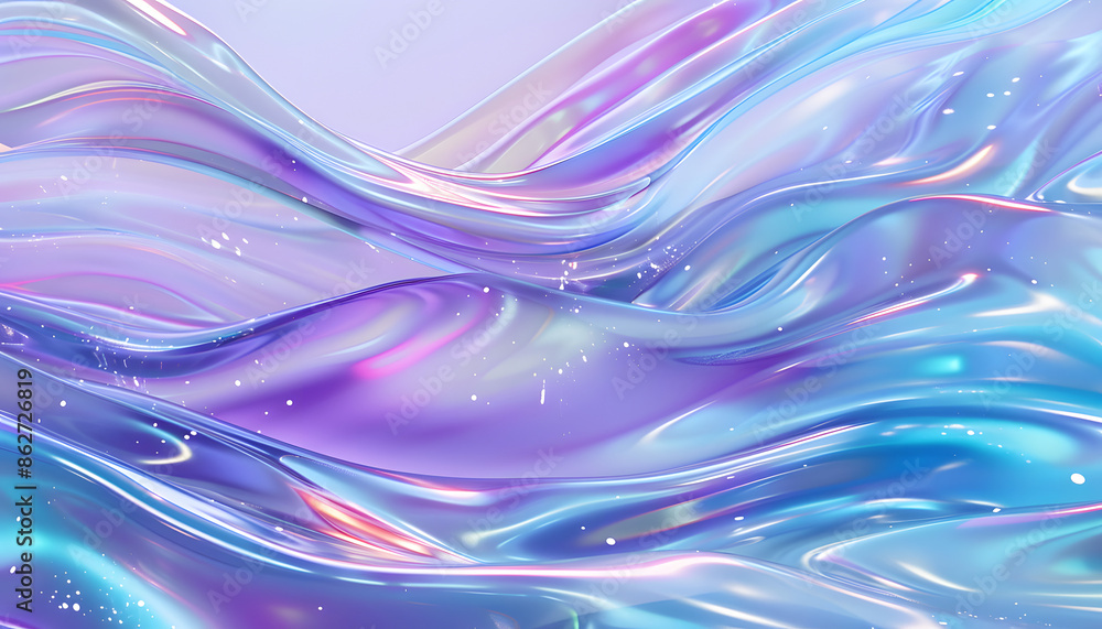 Fototapeta premium Abstract Iridescent Wave Patterns