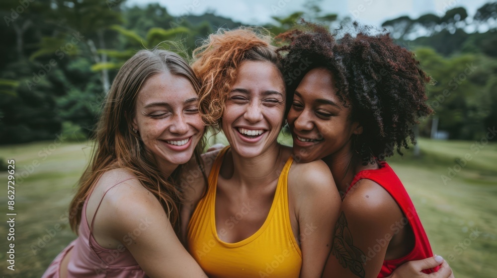 The smiling young women The smiling young women