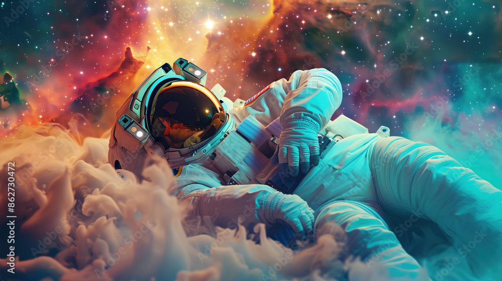 An astronaut cradled by a nebula, lulled to sleep by the music of the spheres. --ar 16:9 --style raw Job ID: 0bba3307-5b2a-4a8c-a45e-78b923b75e78 An astronaut cradled by a nebula, lulled to sleep by the music of the spheres. --ar 16:9 --style raw Job ID: 0bba3307-5b2a-4a8c-a45e-78b923b75e78
