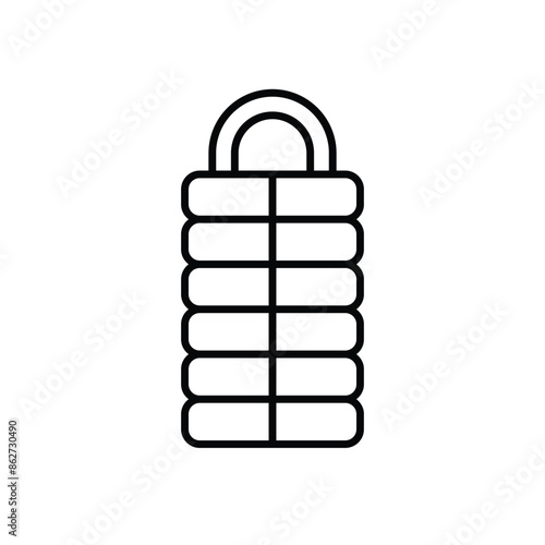 Sleeping bag vector icon