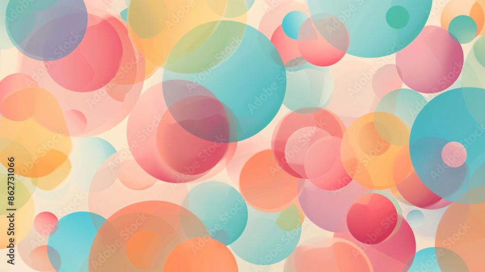 A minimalist Memphis circle pattern, A soft pastel background with a few large circles in contrasting neon colors. The circles are arranged in a balanced composition, A minimalist Memphis circle pattern, A soft pastel background with a few large circles in contrasting neon colors. The circles are arranged in a balanced composition,