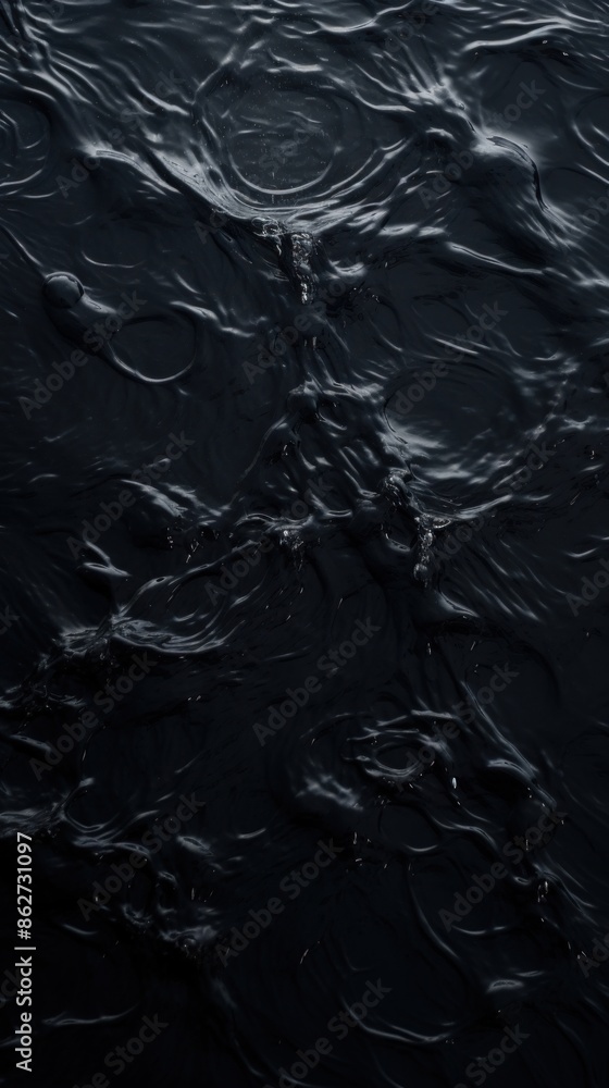 Fototapeta premium Black water surface backgrounds accessories monochrome.